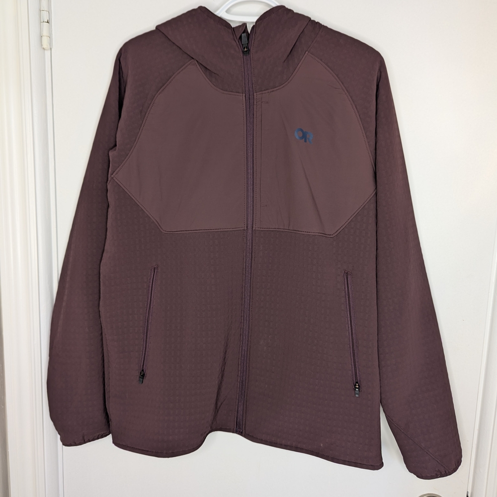 OUTDOOR RESEARCH MENS VIGOROUS PLUS FLEECE HOODED JACKET, MENS SIZE MEDIUM